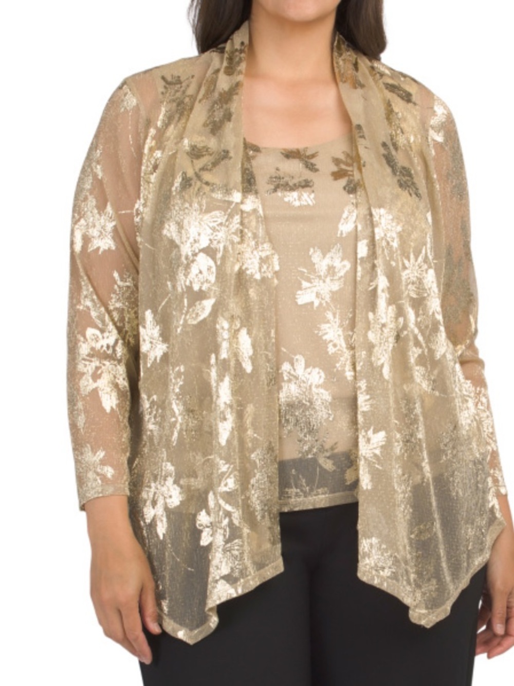 MARINA Plus 2pc Occasion Shell Top And Shrug Set
